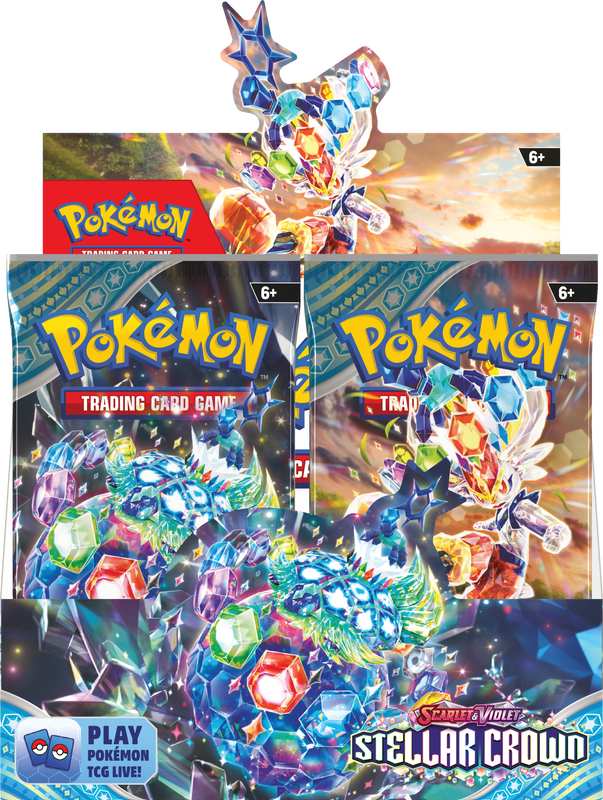 POKEMON SCARLET & VIOLET STELLAR CROWN BOOSTER BOX SEALED CASE OF 6