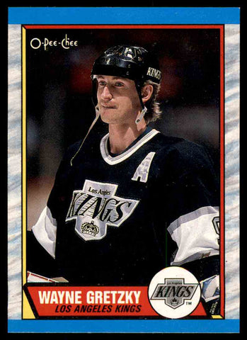 1989-90 O-PEE-CHEE HOCKEY #156 LOS ANGELES KINGS - WAYNE GRETZKY CARD RAW