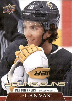 2020-21 UPPER DECK HOCKEY #C112 VEGAS GOLDEN KNIGHTS - PEYTON KREBS YOUNG GUNS CANVAS ROOKIE CARD