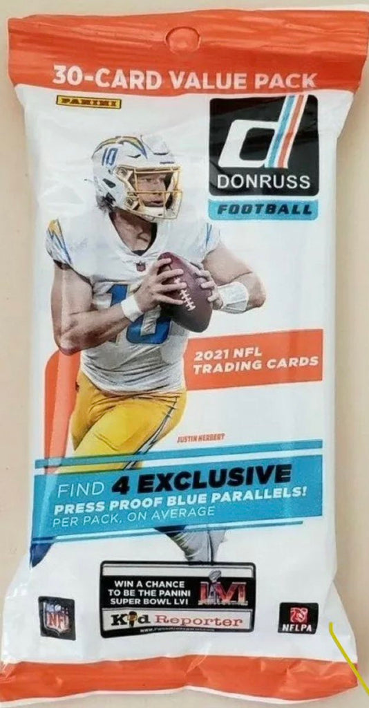 2021 PANINI DONRUSS NFL FOOTBALL CELLO 30 CARD VALUE PACKS – Mint Sports  Cards & Collectibles
