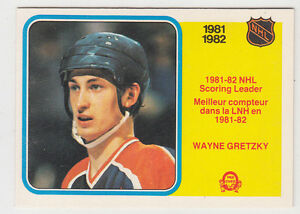 1982-83 O-PEE-CHEE HOCKEY #243 EDMONTON OILERS - WAYNE GRETZKY SCORING LEADER CARD RAW