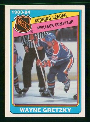 1984-85 O-PEE-CHEE HOCKEY #380 EDMONTON OILERS - WAYNE GRETZKY SCORING LEADER CARD RAW