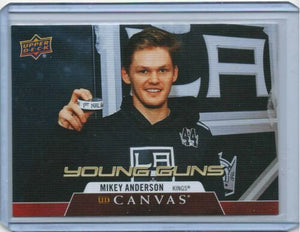 2020-21 UPPER DECK HOCKEY #C117 LOS ANGELES KINGS - MIKEY ANDERSON YOUNG GUNS CANVAS ROOKIE CARD