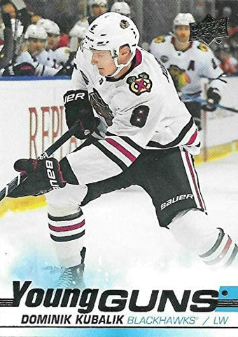 2019-20 UPPER DECK HOCKEY #246 CHICAGO BLACKHAWKS - DOMINIK KUBALIK YOUNG GUNS ROOKIE CARD - HOT !