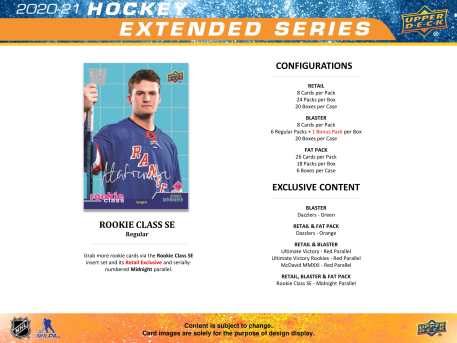 2020-21 UPPER DECK HOCKEY EXTENDED SERIES RETAIL BOXES