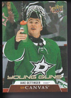 2020-21 UPPER DECK HOCKEY #C98 DALLAS STARS - JAKE OETTINGER YOUNG GUNS CANVAS ROOKIE CARD