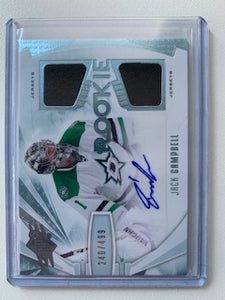 2013-14 UPPER DECK SPX HOCKEY #183 DALLAS STARS - JACK CAMPBELL SPX AUTOGRAPHED JERSEY ROOKIE CARD/499