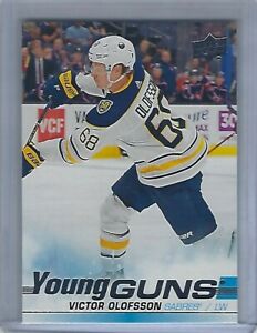 2019-20 UPPER DECK HOCKEY #207 BUFFALO SABRES - VICTOR OLOFSSON YOUNG GUNS ROOKIE CARD