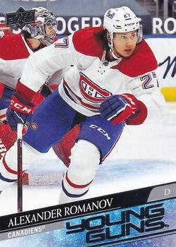 2020-21 UPPER DECK HOCKEY #455 MONTREAL CANADIENS - ALEXANDER ROMANOV YOUNG GUNS ROOKIE CARD