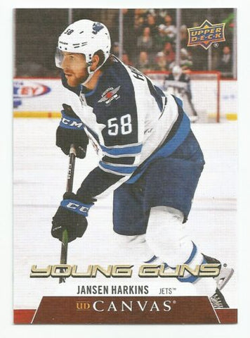 2020-21 UPPER DECK HOCKEY #C216 WINNIPEG JETS - JANSEN HARKINS YOUNG GUNS CANVAS ROOKIE CARD