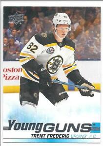 2019-20 UPPER DECK HOCKEY #472 BOSTON BRUINS - TRENT FREDERIC YOUNG GUNS ROOKIE CARD