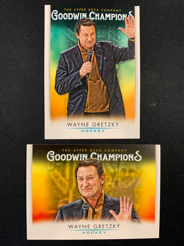 2021 UPPER DECK GOODWIN CHAMPIONS - WAYNE GRETZKY 2 CARD LOT