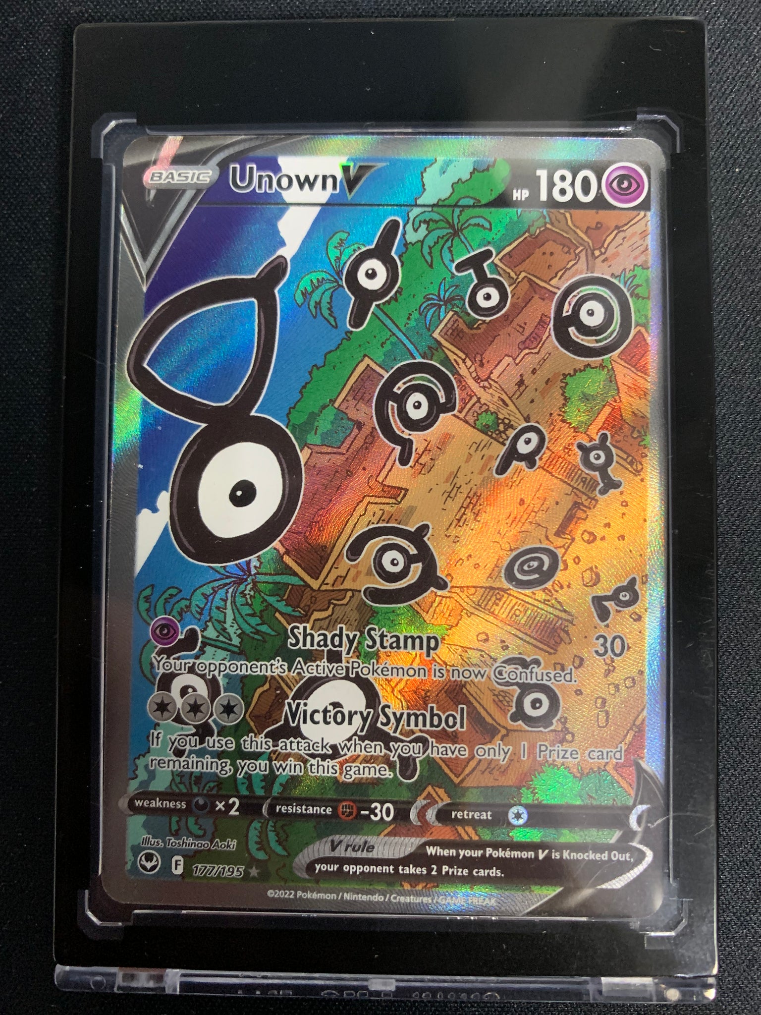 Unown V (Alternate Full Art) 177/195 - Silver Tempest