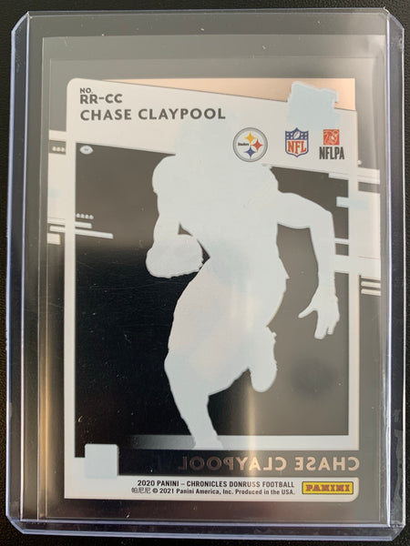 2020 PANINI CHRONICLES DONRUSS FOOTBALL #RR-CC PITTSBURGH STEELERS - CHASE CLAYPOOL CLEARLY DONRUSS RATED ROOKIE CARD