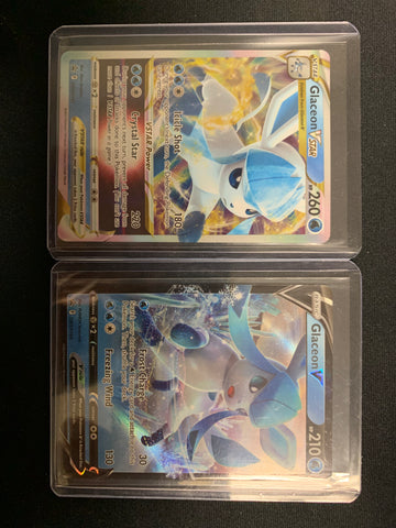 2022 POKEMON SWSH BLACK STAR PROMO SET OF 2 - GLACEON VSTAR , GLACEON V