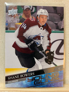 2020-21 UPPER DECK HOCKEY #240 COLORADO AVALANCHE - SHANE BOWERS YOUNG GUNS ROOKIE CARD RAW