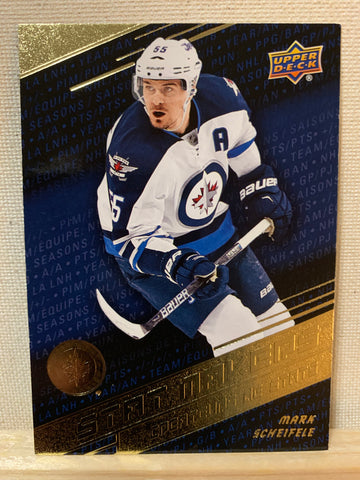 2017-18 TIM HORTONS HOCKEY #SM-3 WINNIPEG JETS - STAT MAKERS MARK SCHEIFELE CARD RAW