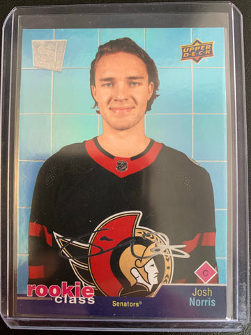 2020-21 UPPER DECK EXTENDED HOCKEY #RC-38 OTTAWA SENATORS - JOSH NORRIS ROOKIE CLASS ROOKIE CARD