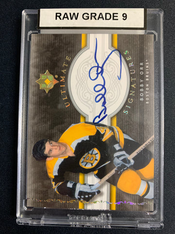 2006-07 UD ULTIMATE COLLECTION HOCKEY #US-OR BOSTON BRUINS - BOBBY ORR ULTIMATE SIGNATURES ON CARD AUTO RAW GRADED KSA 9