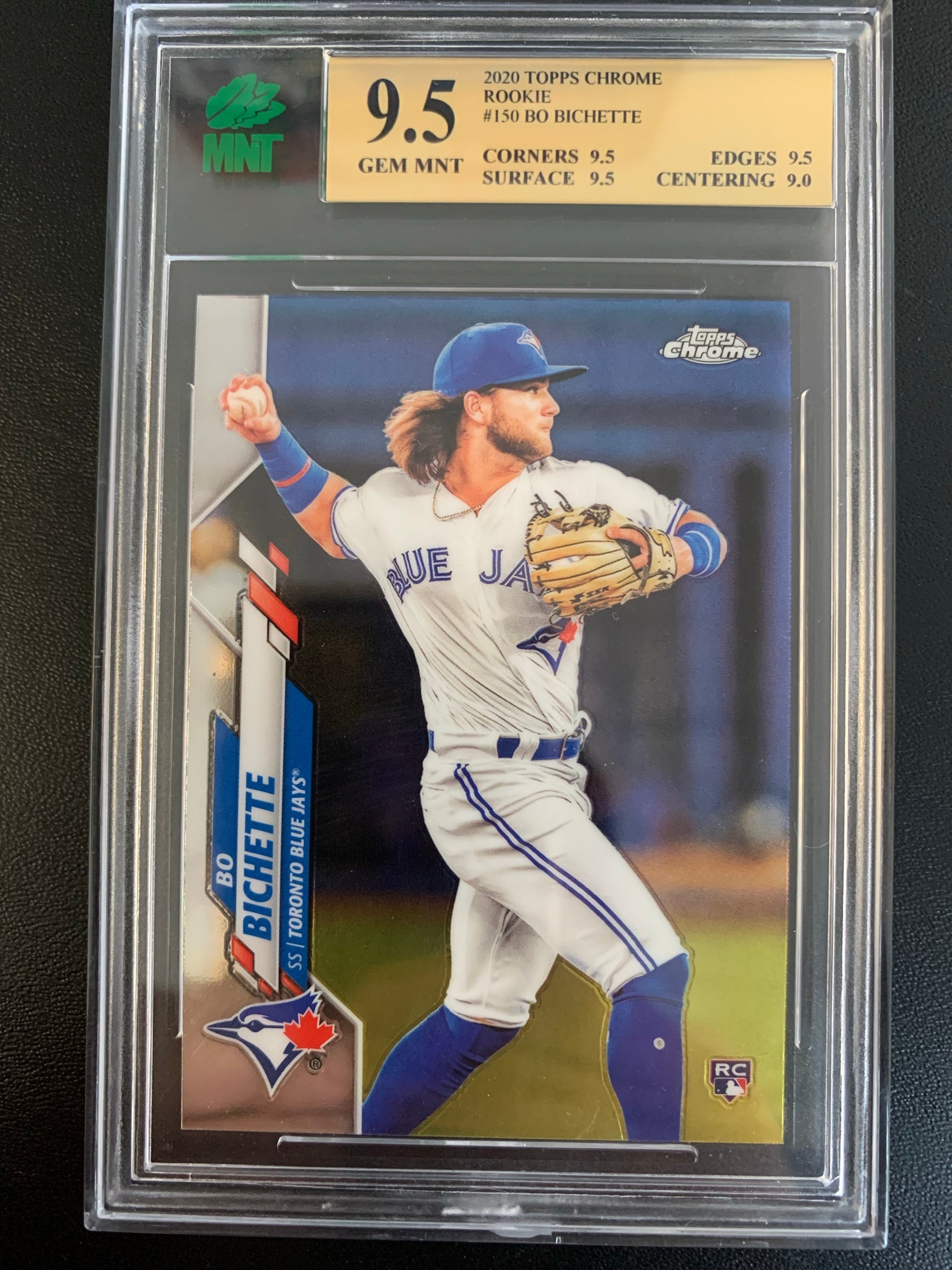 2020 TOPPS CHROME BASEBALL #150 TORONTO BLUE JAYS - BO BICHETTE ROOKIE CARD GRADED MNT 9.5 GEM MINT