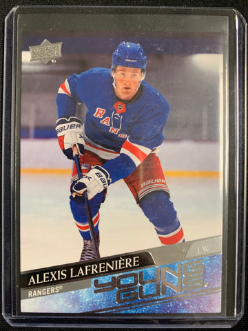 2020-21 UPPER DECK HOCKEY #201 NEW YORK RANGERS - ALEXIS LAFRENIERE YOUNG GUNS ROOKIE CARD