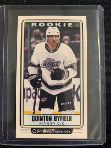 2021-22 UD O-PEE-CHEE HOCKEY #P-38 LOS ANGELES KINGS - QUINTON BYFIELD RETRO TALLBOYS ROOKIE CARD