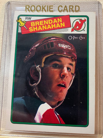 1988-89 O-PEE-CHEE HOCKEY #122 NEW JERSEY DEVILS - BRENDAN SHANAHAN ROOKIE CARD RAW