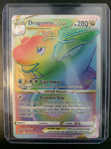 POKEMON GO DRAGONITE VSTAR RAINBOW SECRET RARE - 081/078 - PACK FRESH CONDITION