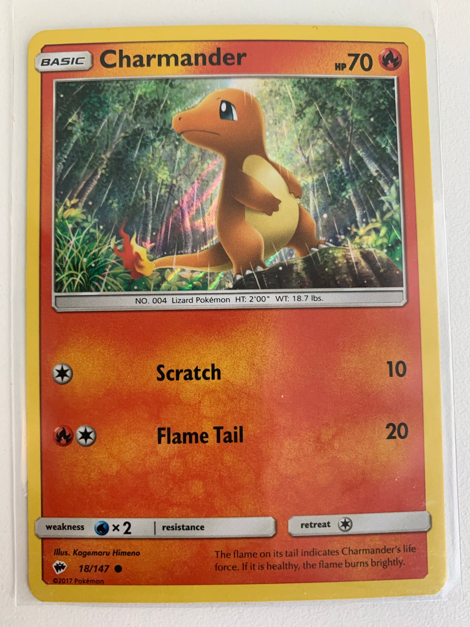 2017 POKEMON CHARMANDER HOLO FOIL PROMO - 18/147