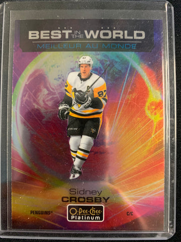 2020-21 UD OPC PLATINUM HOCKEY #BW-3 PITTSBURGH PENGUINS - SIDNEY CROSBY BEST IN THE WORLD INSERT