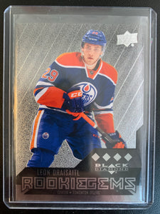 2014-15 UPPER DECK BLACK DIAMOND HOCKEY #248 EDMONTON OILERS - LEON DRAISAITL ROOKIE GEMS QUAD DIAMOND ROOKIE CARD