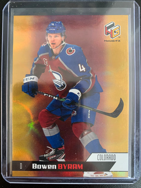 2020-21 UPPER DECK EXTENDED HOCKEY #HG-20 COLORADO AVALANCHE - BOWEN BYRAM GOLD HOLOGR-FX ROOKIE CARD