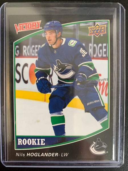 2020-21 NATIONAL HOCKEY CARD DAY #V-17 VANCOUVER CANUCKS - NILS HOGLANDER BLACK VICTORY SP ROOKIE CARD