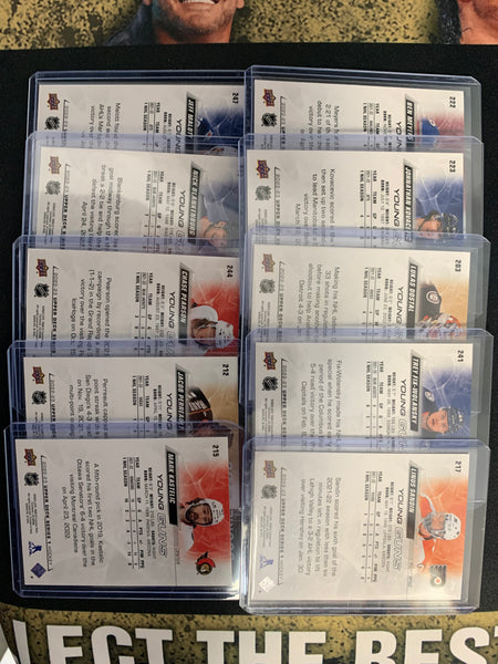 2022-23 UPPER DECK S1 HOCKEY YOUNG GUNS LOT OF 10 DIFFERENT