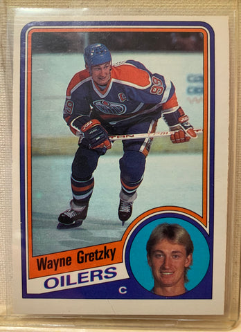 1984-85 O-PEE-CHEE HOCKEY #243 EDMONTON OILERS - WAYNE GRETZKY CARD RAW