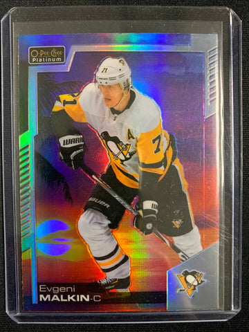 2020-21 UD OPC PLATINUM HOCKEY #141 PITTSBURGH PENGUINS - EVGENY MALKIN SUNSET PARALLEL SP