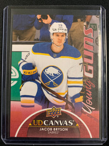 2021-22 UPPER DECK S1 HOCKEY #C101 BUFFALO SABRES - JACOB BRYSON RED CANVAS YOUNG GUNS ROOKIE CARD