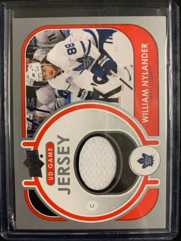 2021-22 UPPER DECK S1 HOCKEY #GJ-WN TORONTO MAPLE LEAFS - WILLIAM NYLANDER UD GAME JERSEY INSERT