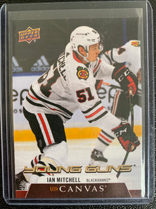 2020-21 UPPER DECK HOCKEY #C230 CHICAGO BLACKHAWKS -IAN MITCHELL YOUNG GUNS CANVAS ROOKIE CARD