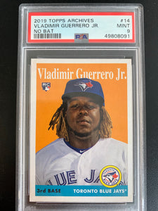 2019 TOPPS ARCHIVES BASEBALL #14 TORONTO BLUE JAYS - VLADIMIR GUERRERO ROOKIE CARD GRADED PSA 9 MINT