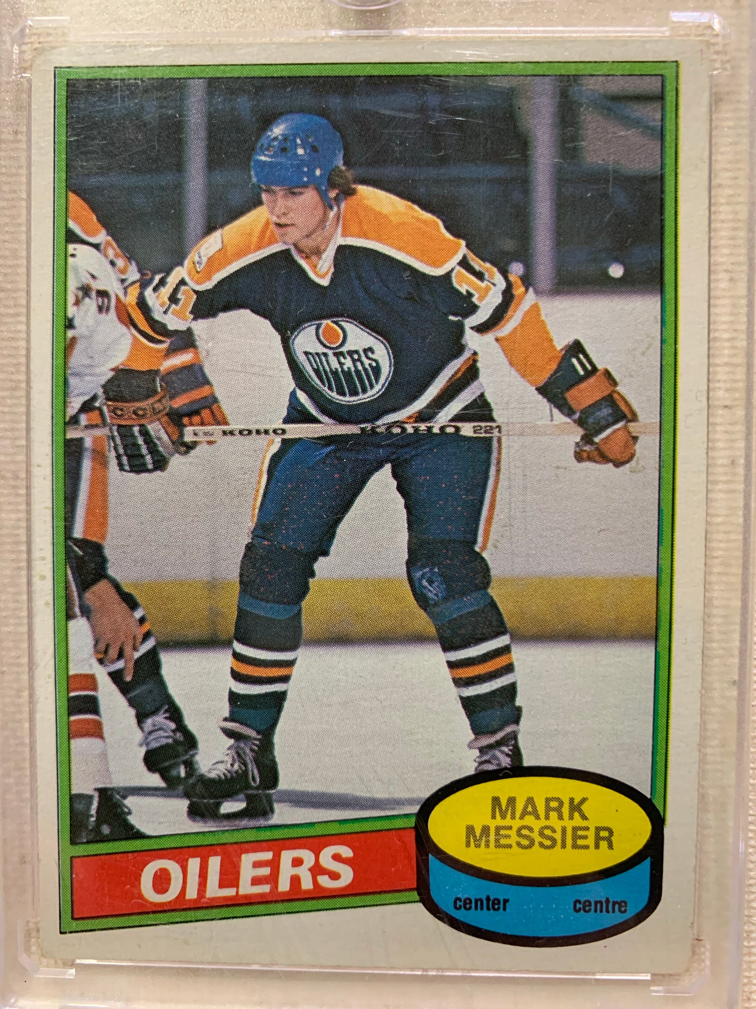 1980-81 O-PEE-CHEE HOCKEY #289 EDMONTON OILERS - MARK MESSIER ROOKIE CARD RAW