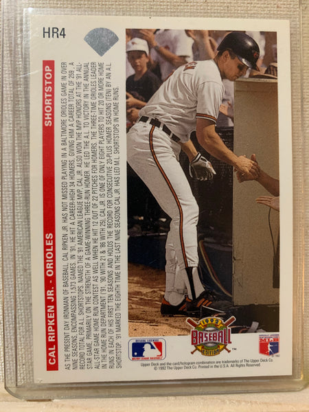 1992-93 UPPER DECK BASEBALL #HR4 - CAL RIPKEN JR HOMERUN HEROES CARD RAW