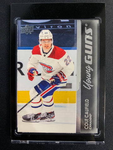 2021-22 UPPER DECK S1 HOCKEY #201 MONTREAL CANADIENS - COLE CAUFIELD YOUNG GUNS ROOKIE CARD