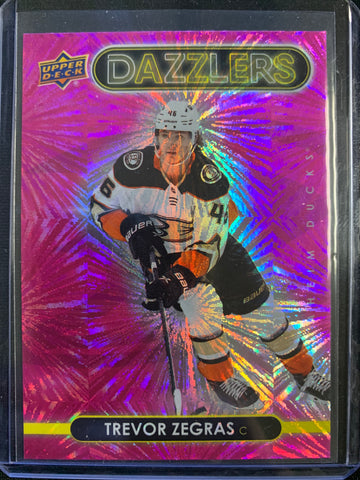 2021-22 UPPER DECK S1 HOCKEY #DZ-1 ANAHEIM DUCKS - TREVOR ZEGRAS SP PINK DAZZLERS