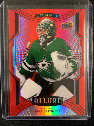 2020-21 UPPER DECK ALLURE HOCKEY #133 DALLAS STARS - JAKE OETTINGER RED RAINBOW PARALLEL ROOKIE CARD