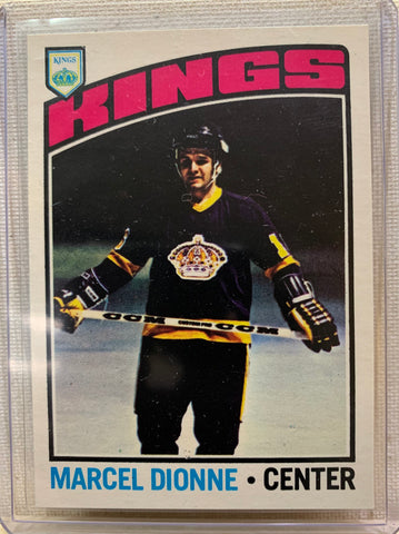 1976-77 O-PEE-CHEE HOCKEY #91 LOS ANGELES KINGS - MARCEL DIONNE CARD RAW