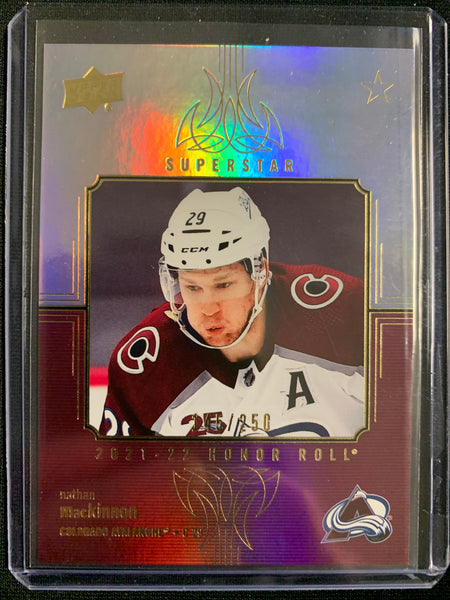2021-22 UPPER DECK S1 HOCKEY COLORADO AVALANCHE - NATHAN MACKINNON FOIL HONOR ROLL NUMBERED 145/250
