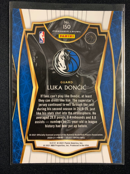 2020-2021 PANINI SELECT NBA BASKETBALL DALLAS MAVERICKS - LUKA DONCIC -  2 CARD LOT