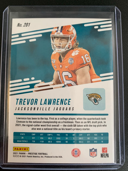 2021 PANINI PRESTIGE FOOTBALL #201 JACKSONVILLE JAGUARS - TREVOR LAWRENCE ROOKIE CARD