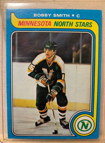 1979-80 TOPPS HOCKEY #206 MINNESOTA NORTH STARS - BOBBY SMITH ROOKIE CARD RAW